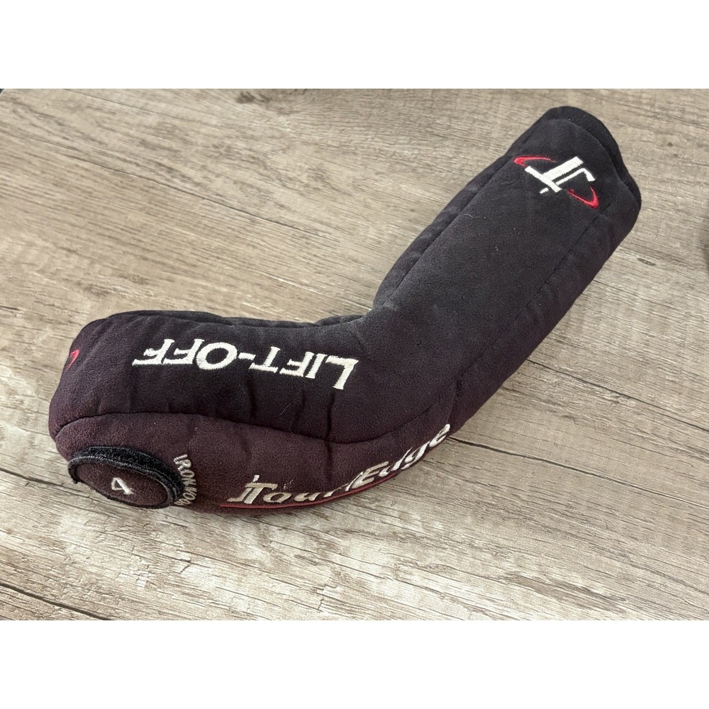 Tour Edge Lift Off 4 iron wood Headcover Golf Club Head Cover Black Red
